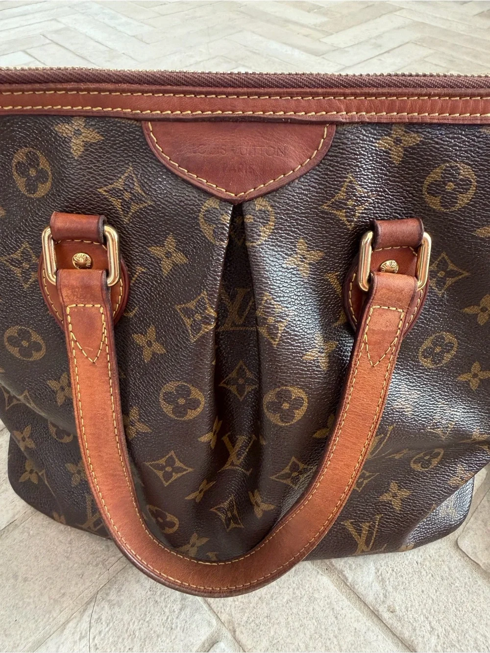 Louis Vuitton Palermo PM Monogram Canvas 2 Way Tote Shoulder Bag